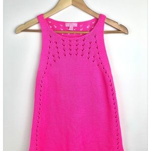 Lily Pulitzer Bright Pink Mac Sweater Tank Top